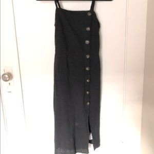 Universal Thread black midi dress with buttons